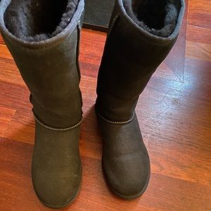 UGG Black Suede Classic Tall Boots #1016224 Size 7